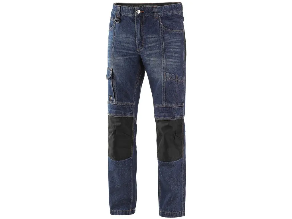 Fotografie Kalhoty jeans NIMES I, pánské, modro-černé, vel. 46
